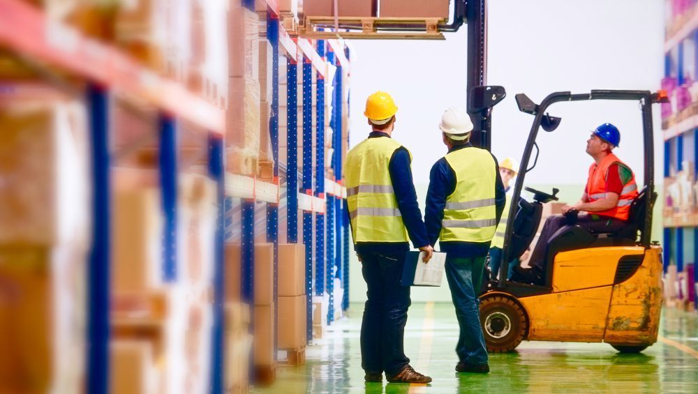 Workers in a warehouse 