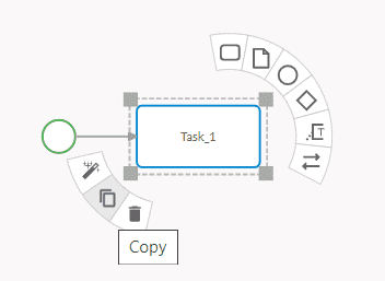 selecting and copying elements using the Ring menu