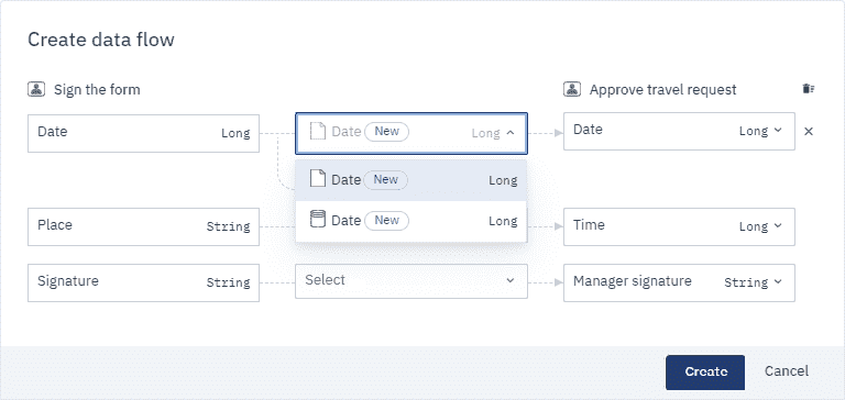 selecting Data Element type