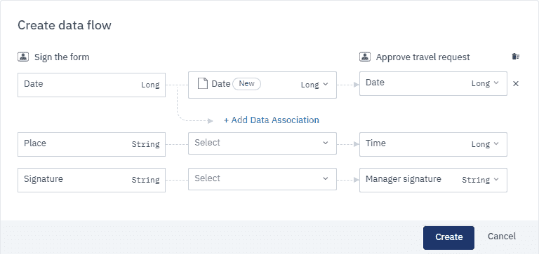 adding Data Association to a Data Flow