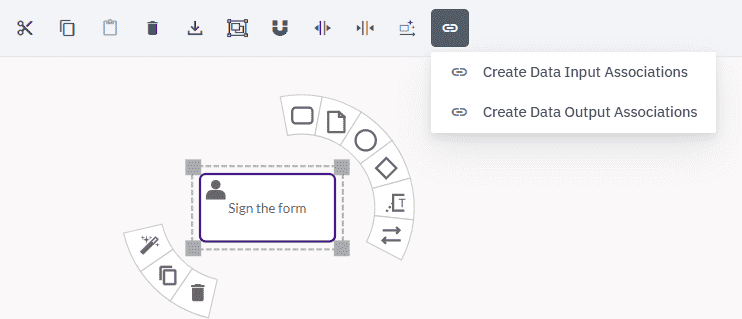 creating Data Input Associations