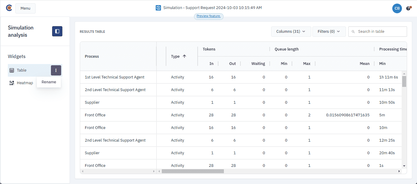 new analysis interface 